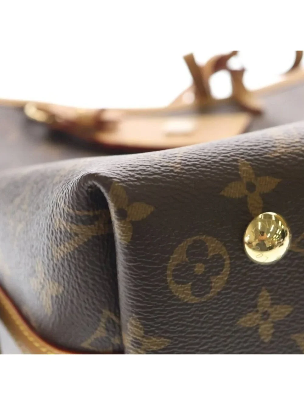 Louis Vuitton Monogram Carryall NM PM Leather Shoulder Bag Brown